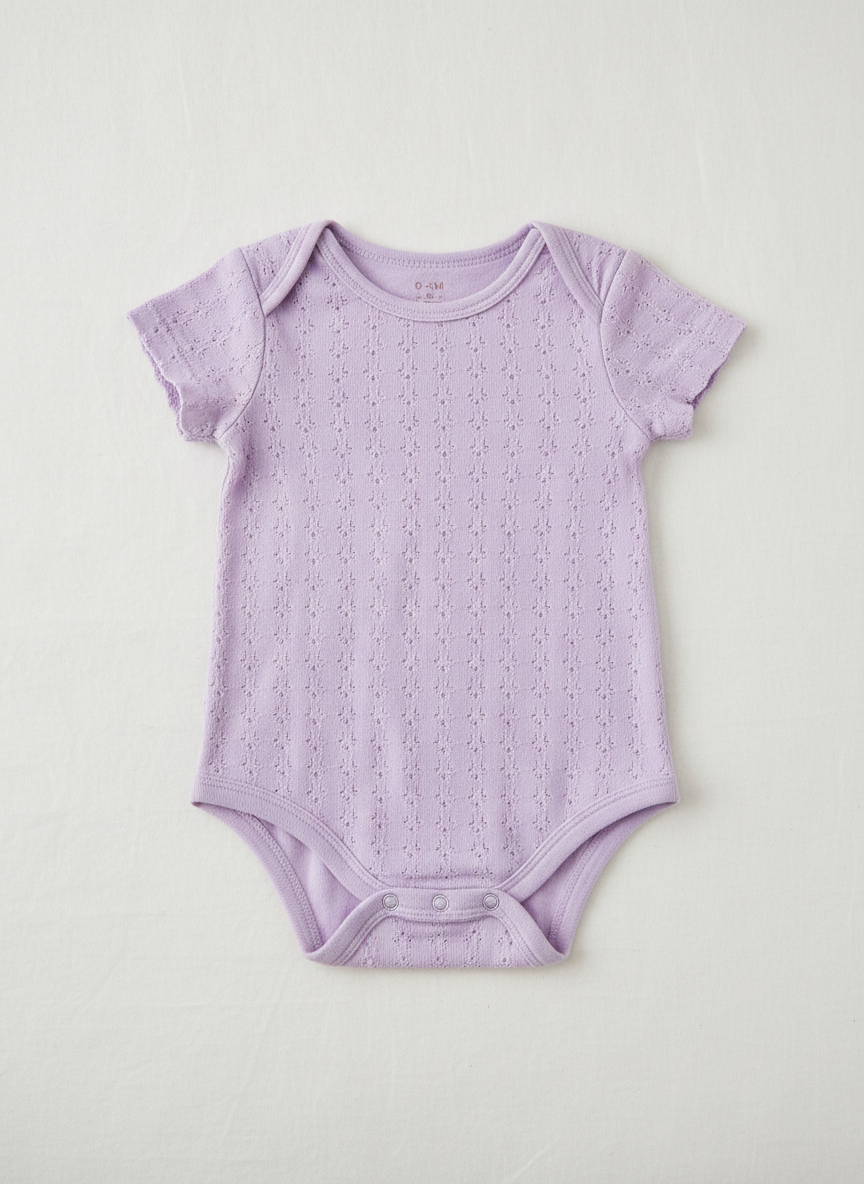 Lumina Pointelle Short-Sleeve Bodysuit