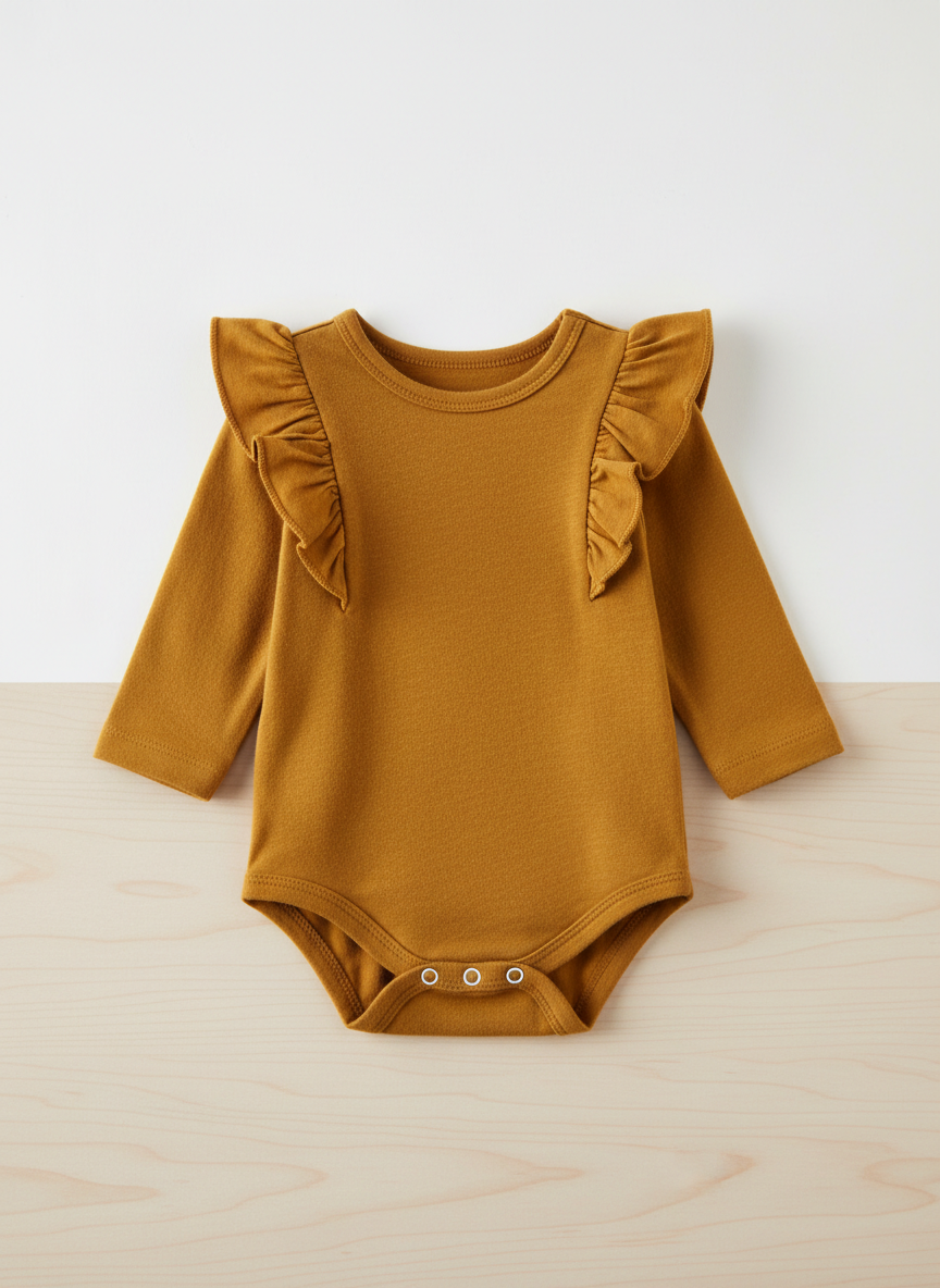 Vera Ruffle Shoulder Onesie
