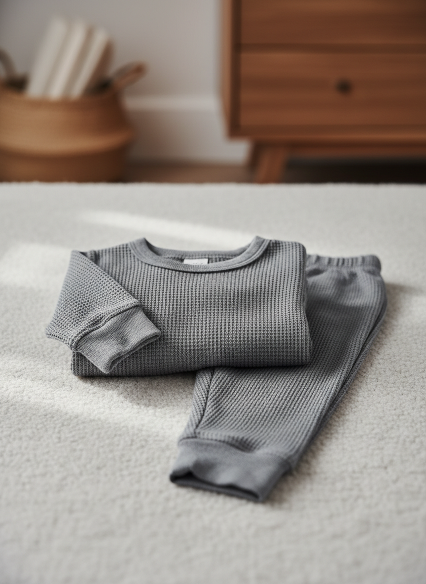 Solstice Waffle Knit Long John Set