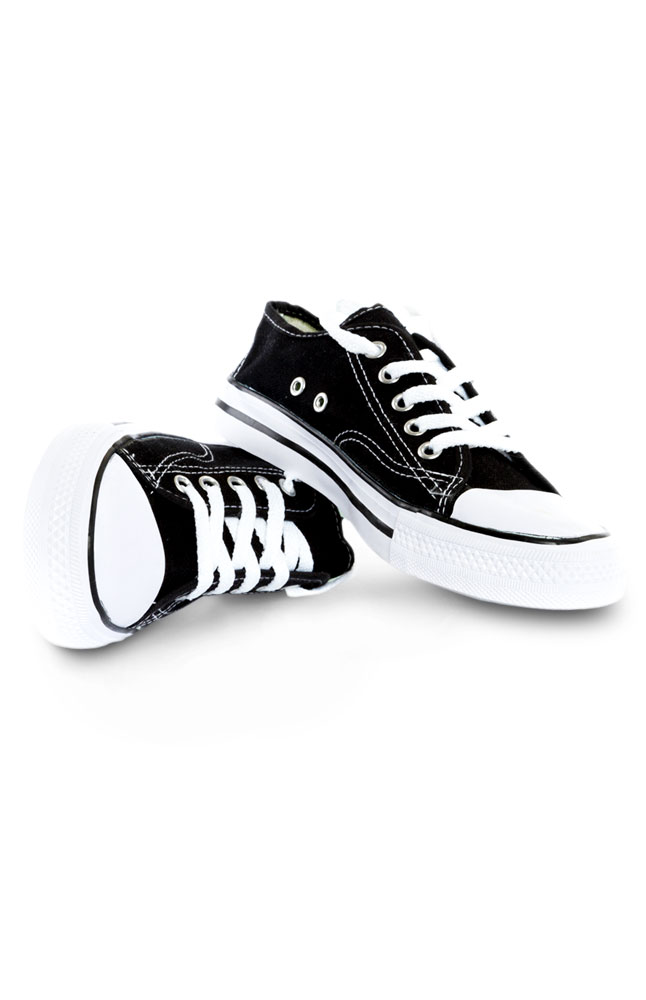 Albini Black Canvas Shoes