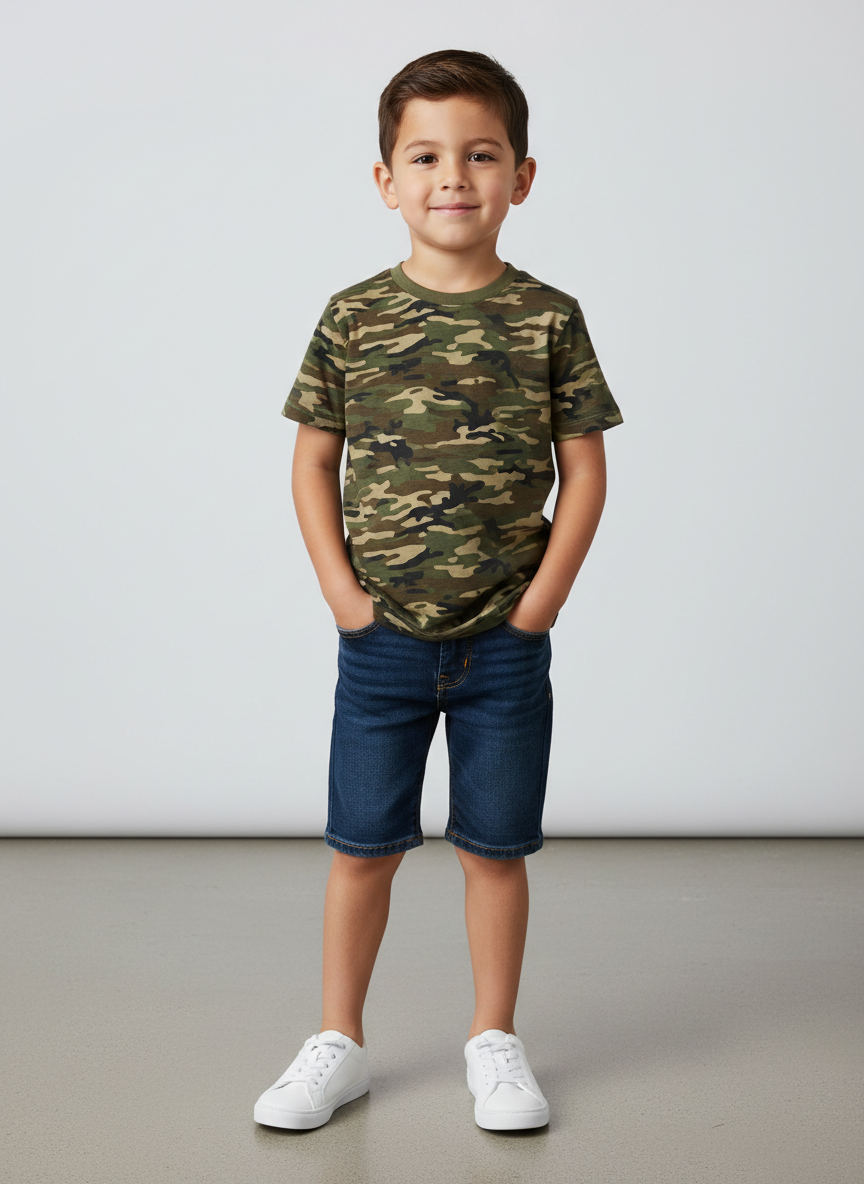 Vera Camo-Print Jersey Tee