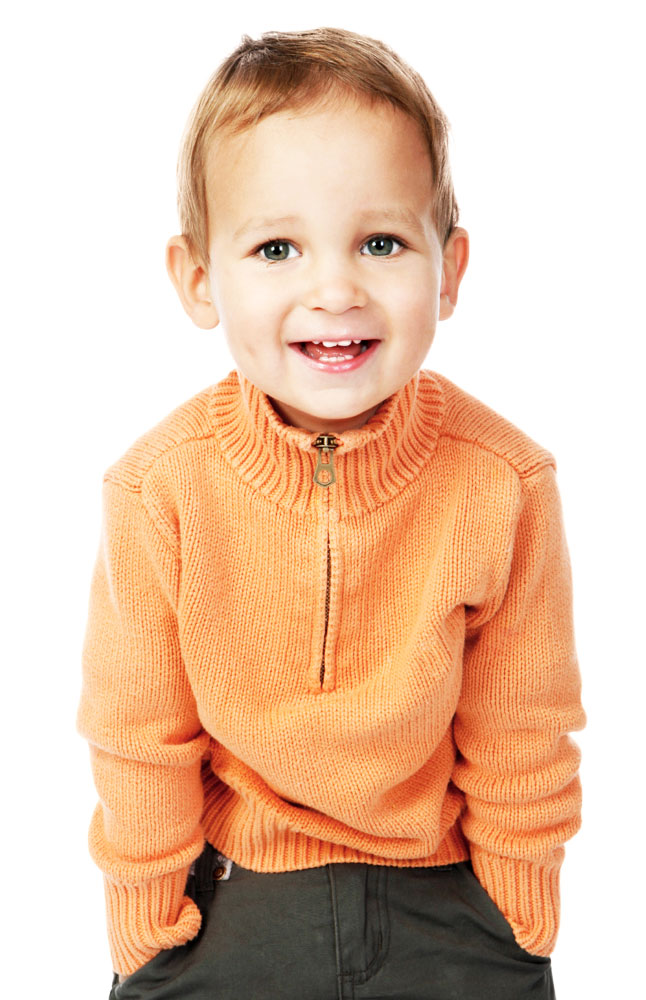Versatil Orange Half-Zip Sweater
