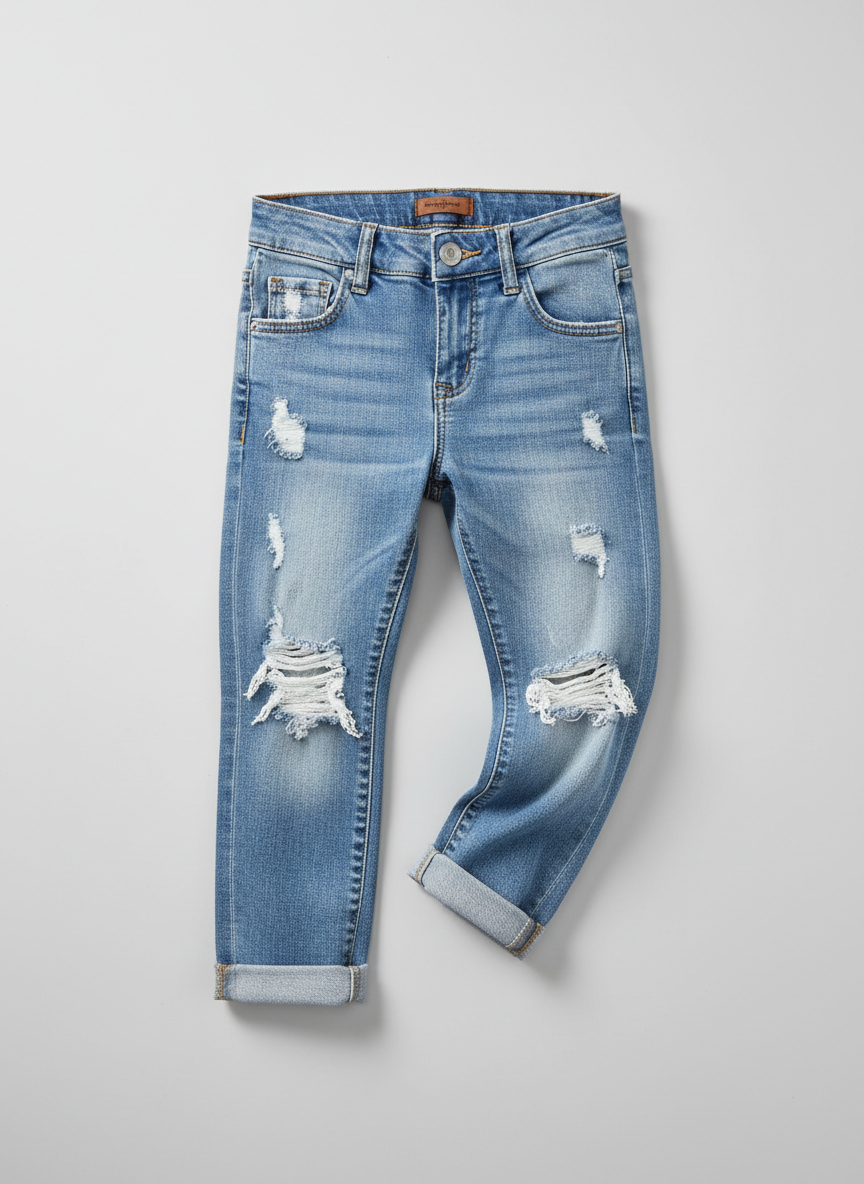 Rebel Distressed Boyfriend Jean