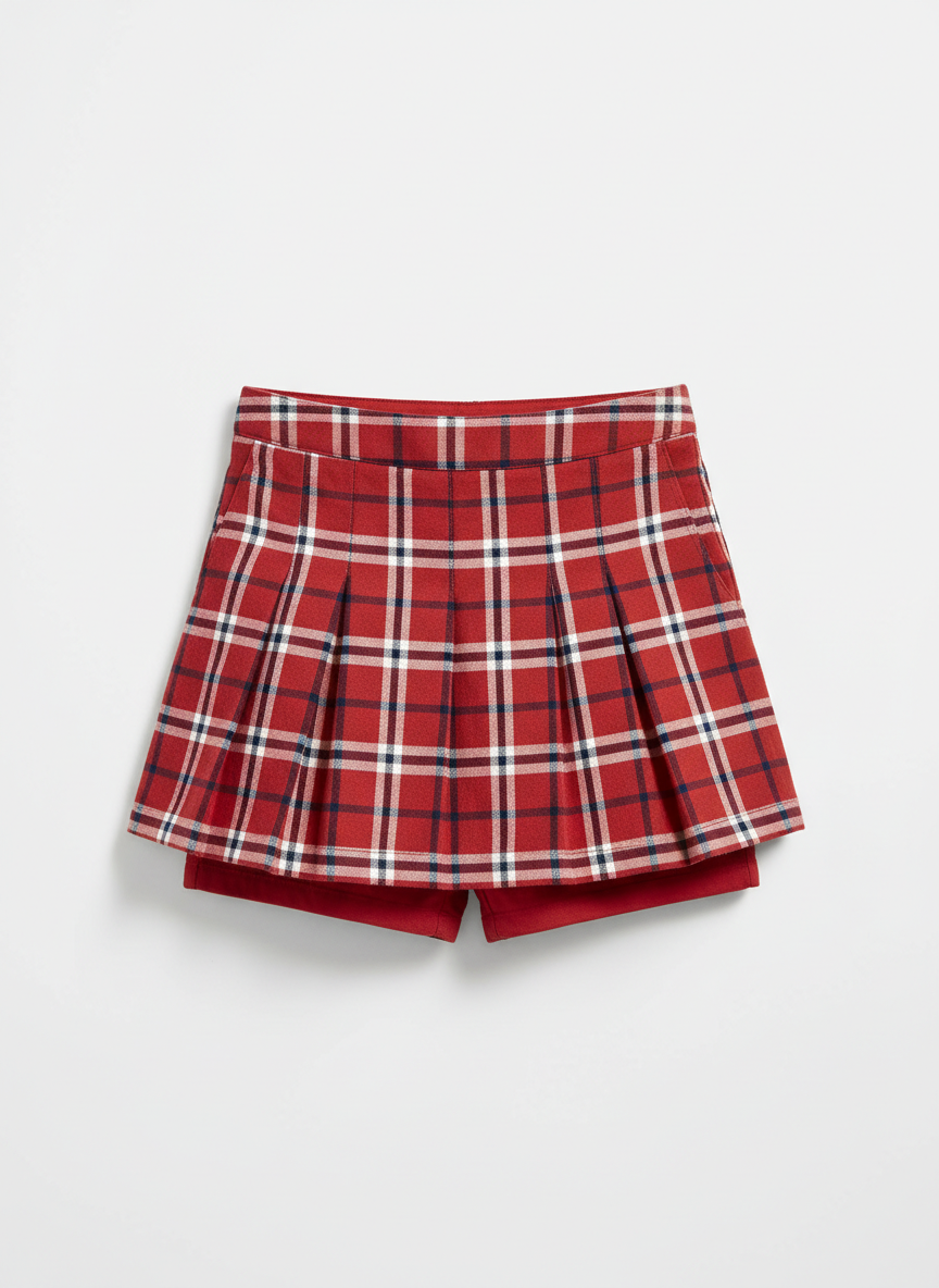 Aura Plaid Pleated Skort