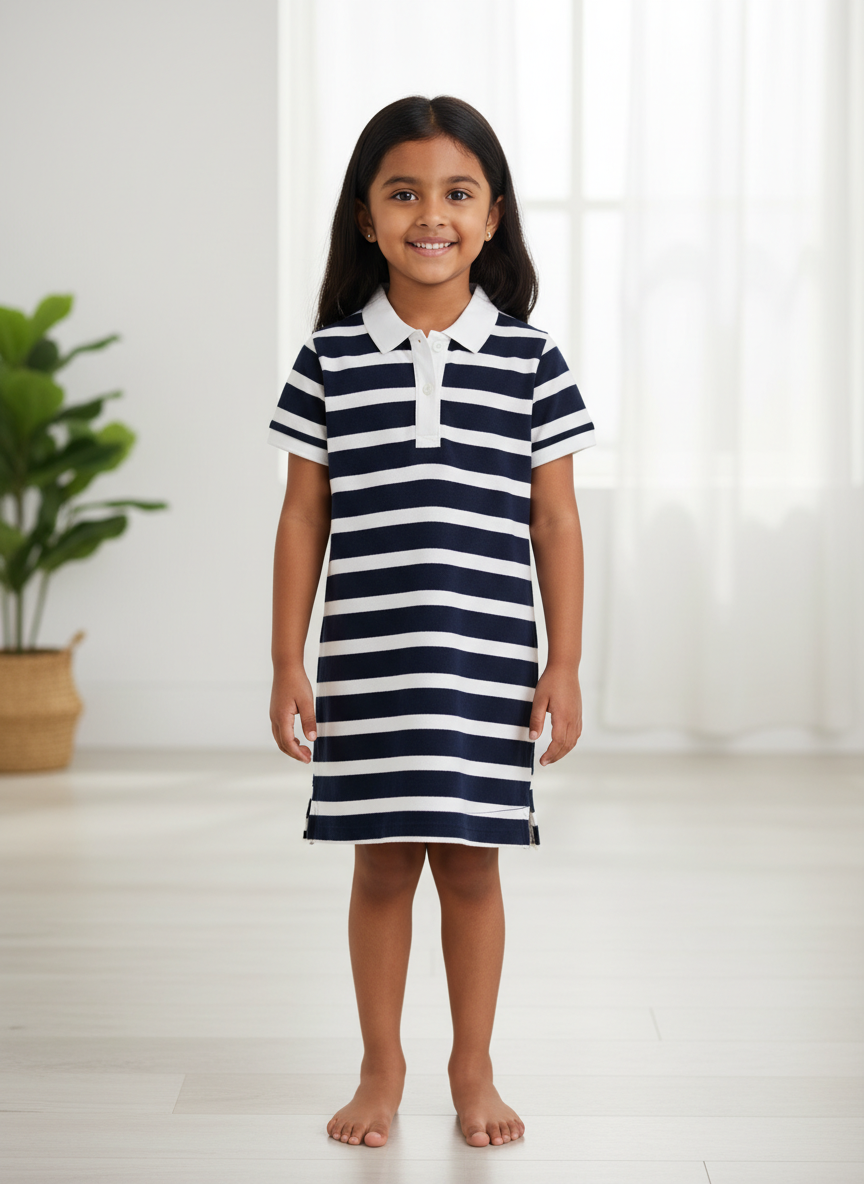 Vera Striped Polo Dress