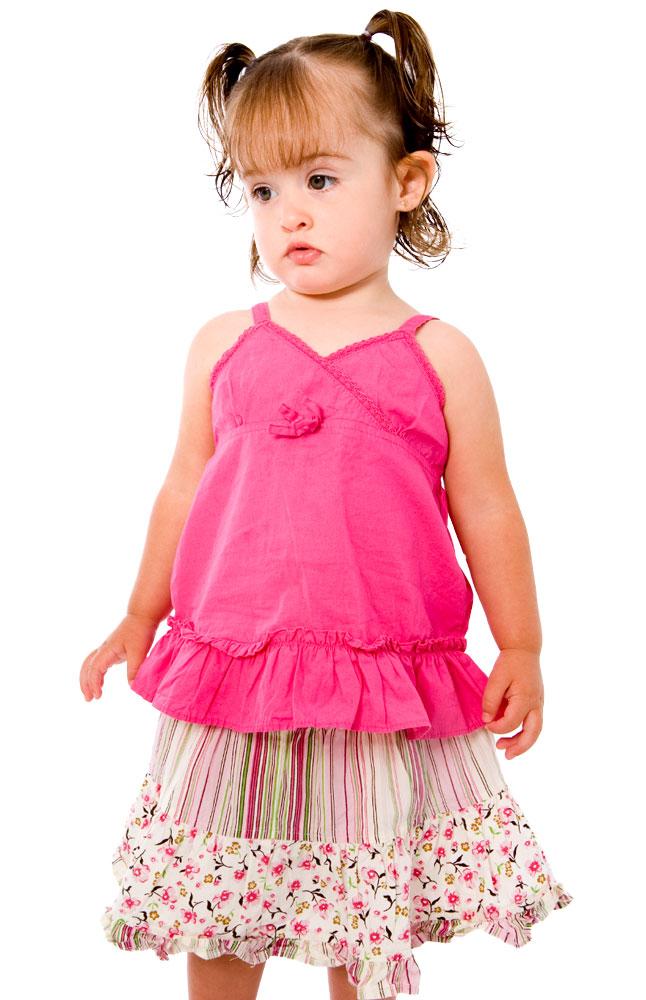 Albini Tots Girl'S Pleated Striped and Floral Skirt