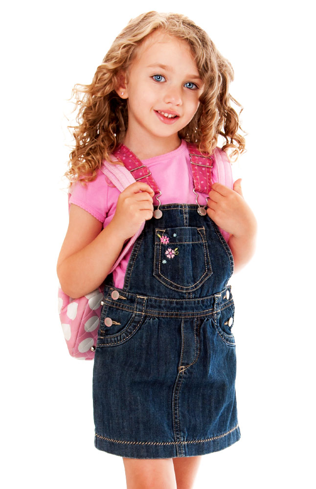 Albini Tots Girls' Denim Overall Dress