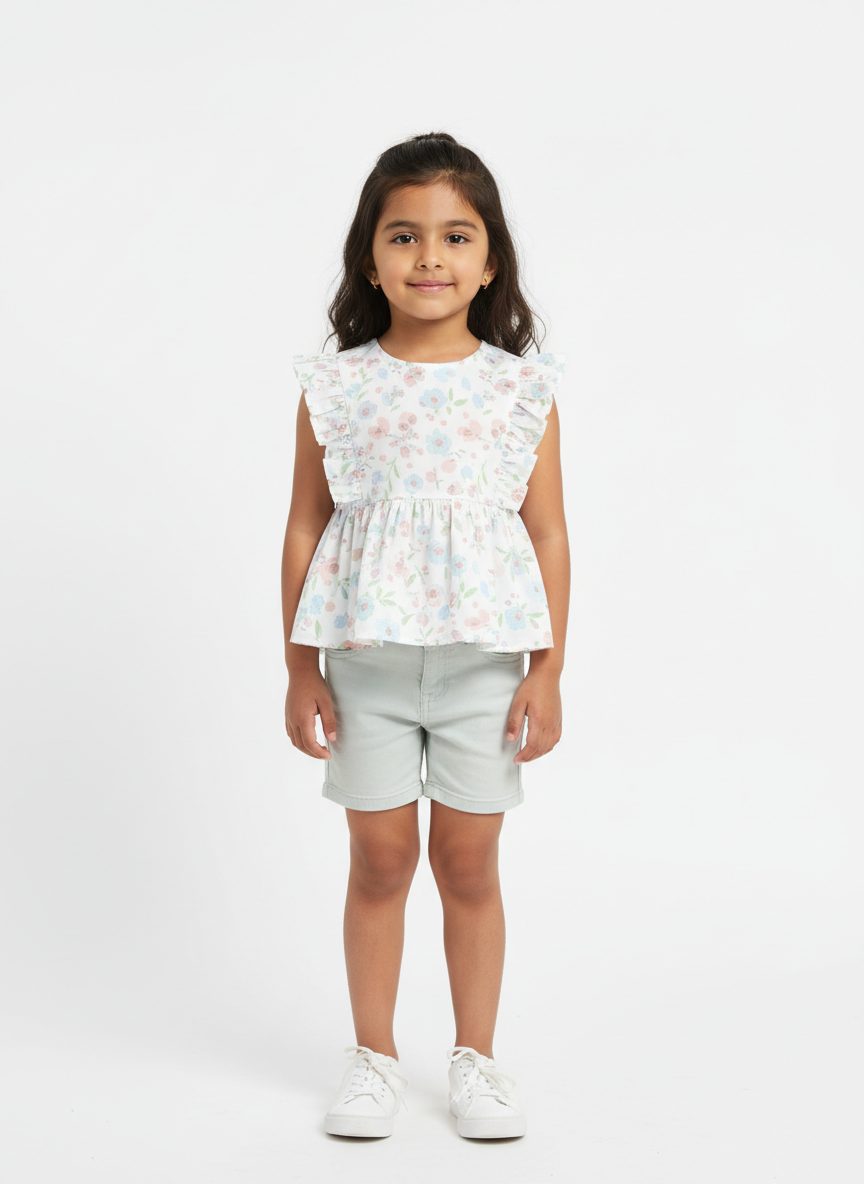 Vera Ruffle Peplum Blouse