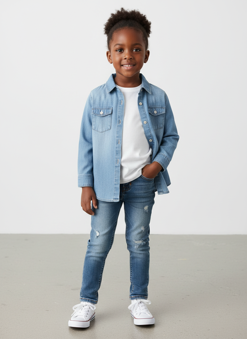 Rebel Denim Button-Up Shirt
