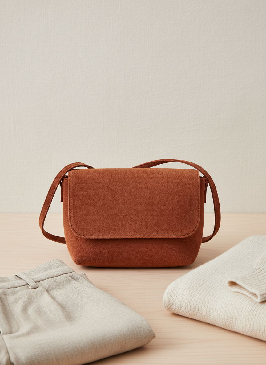 Lumina Suede Crossbody Pouch