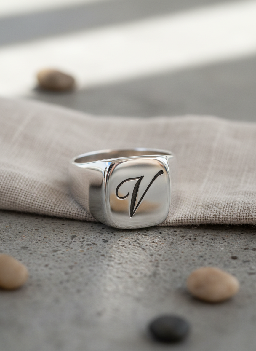 Vera Silver Signet Ring