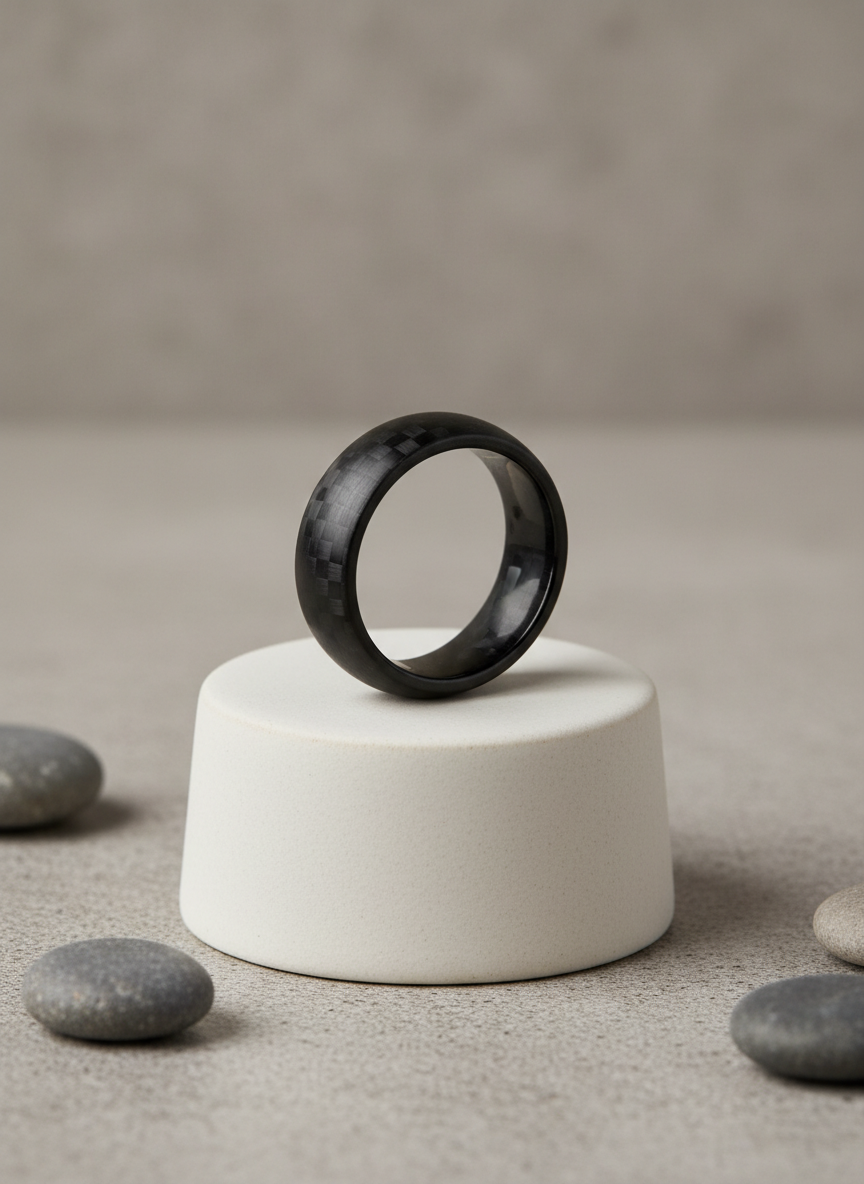 Aura Matte Carbon Fiber Ring