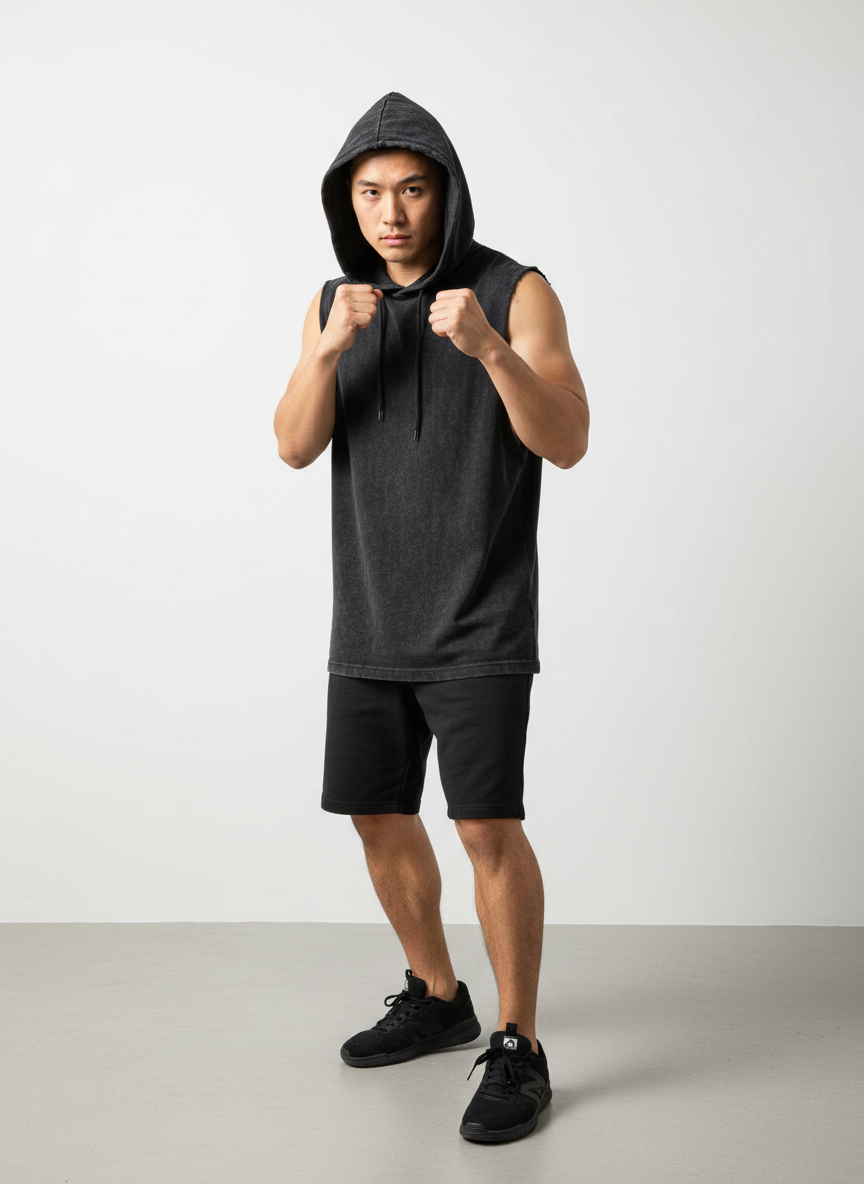 Rebel Sleeveless Hooded Tank