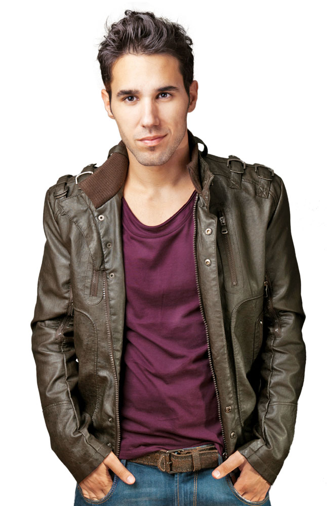 Hermitage Ribbed Collar Leather Bomber
