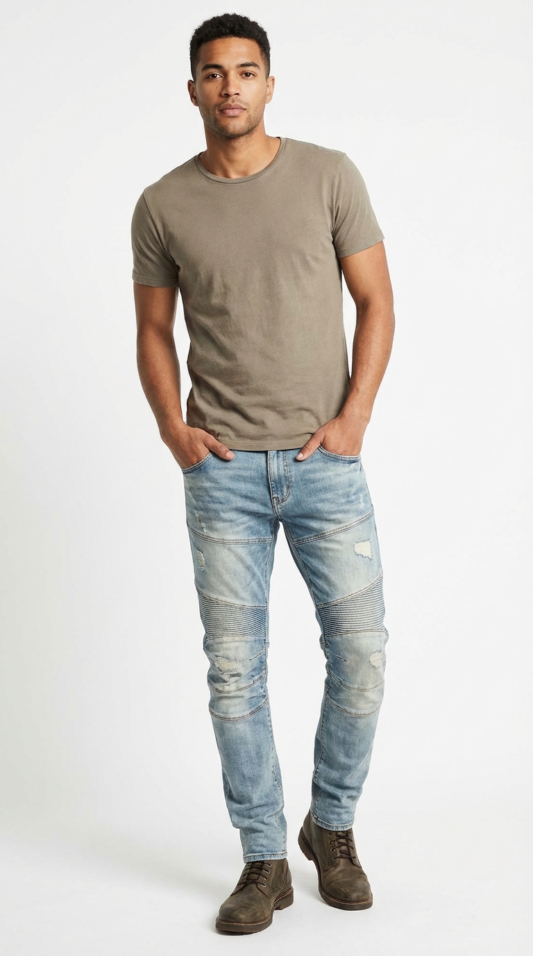 The Patched Moto Denim