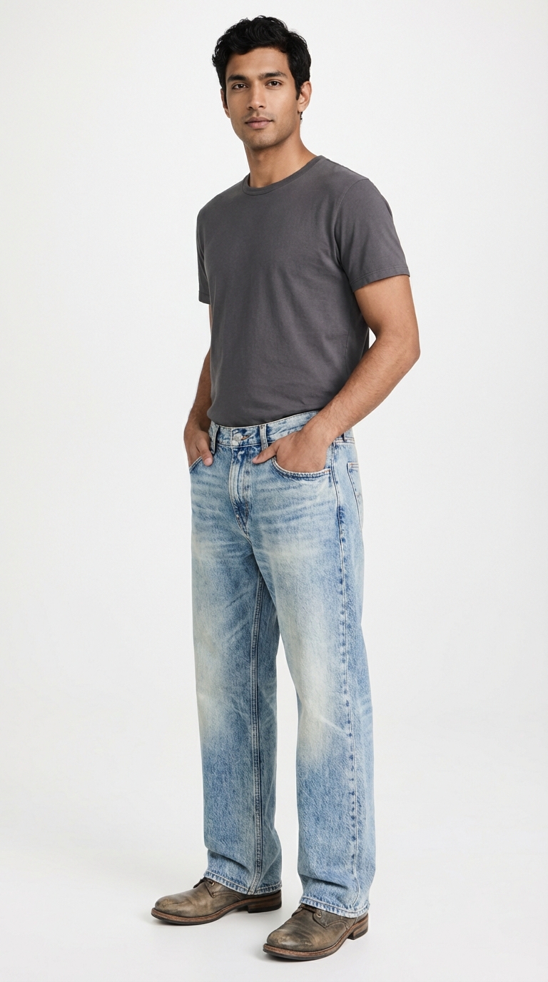 The Heavy Stone Washed Relaxed Fit