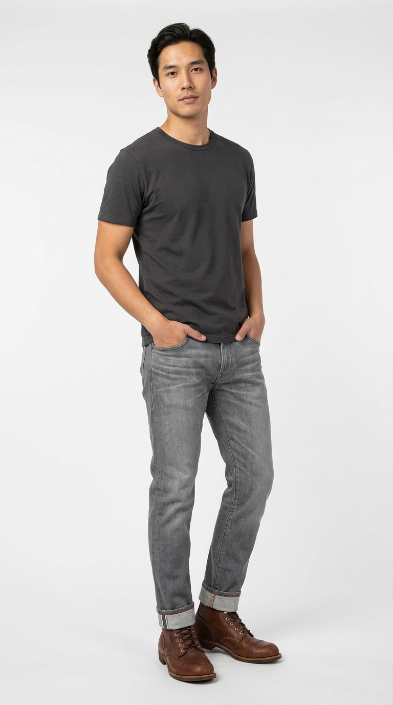The Selvedge Grey Taper