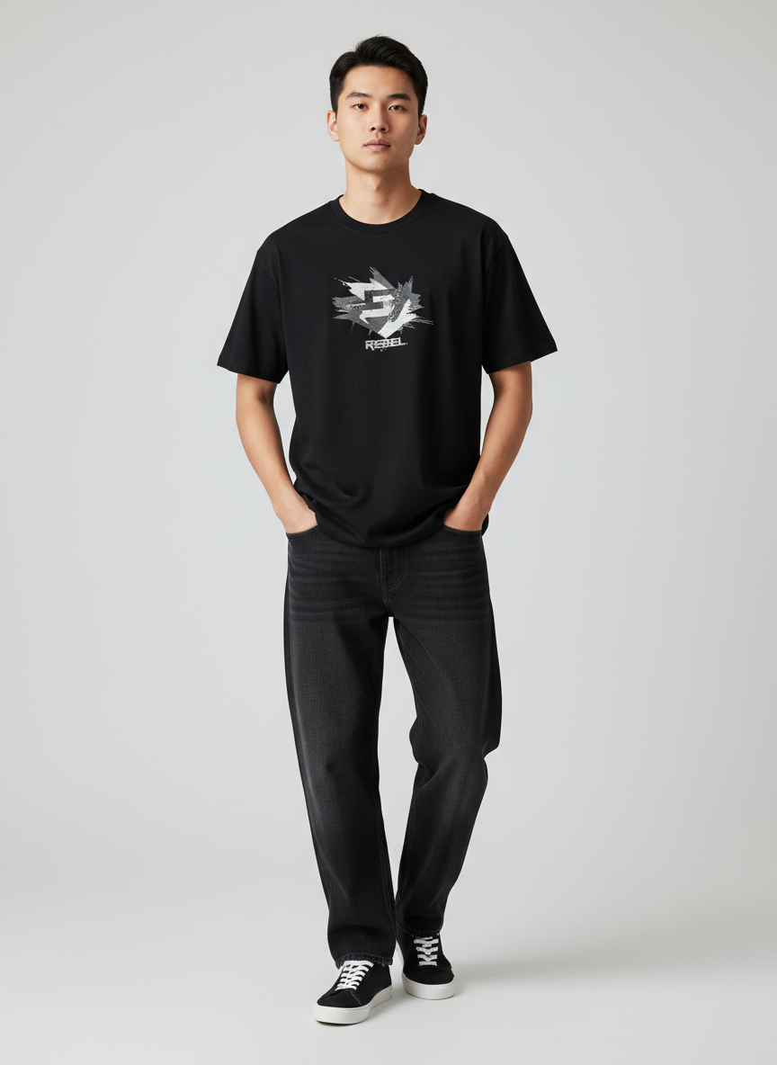 Rebel Graphic Crewneck Tee