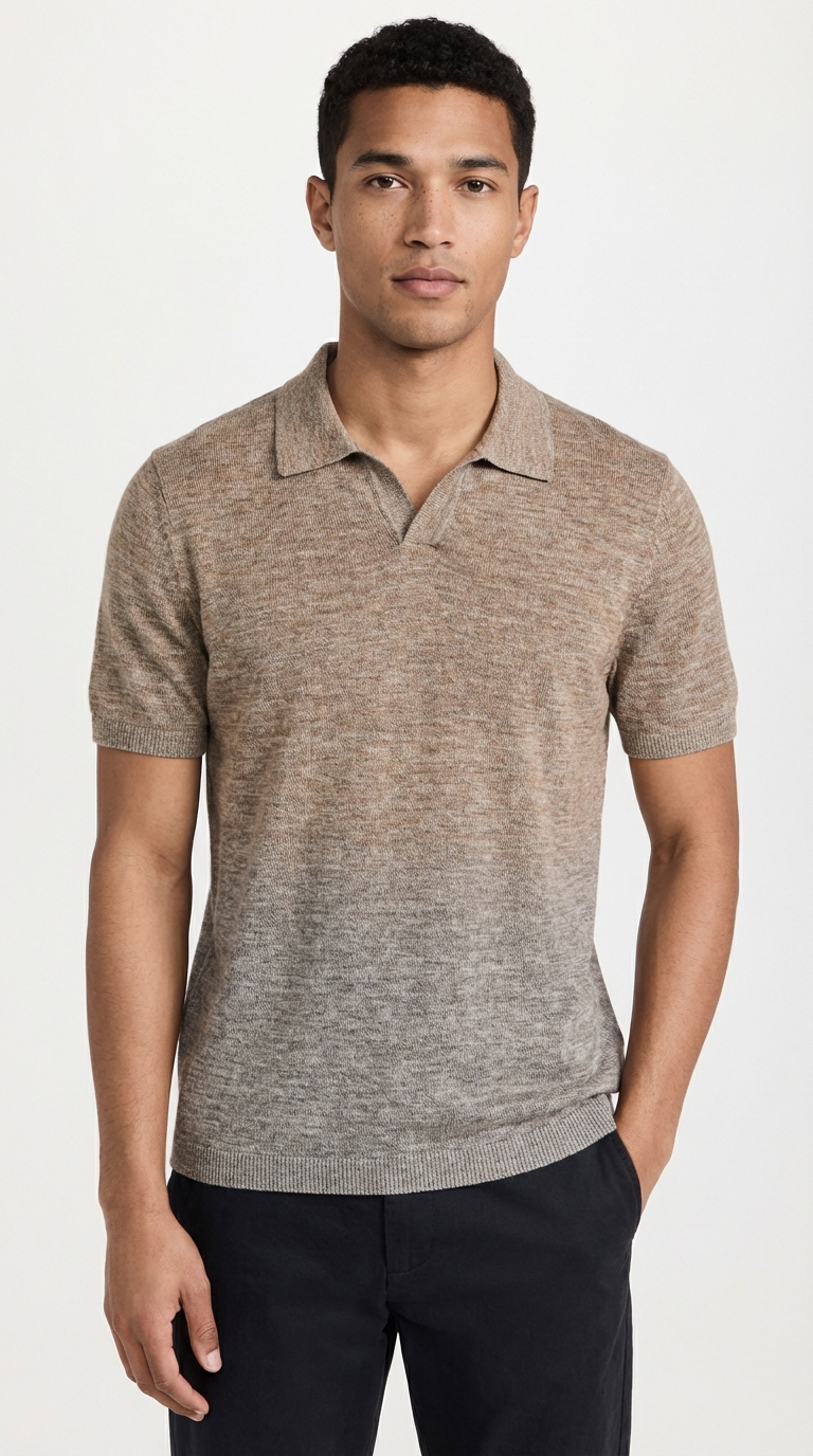 The Gradient Heather Polo