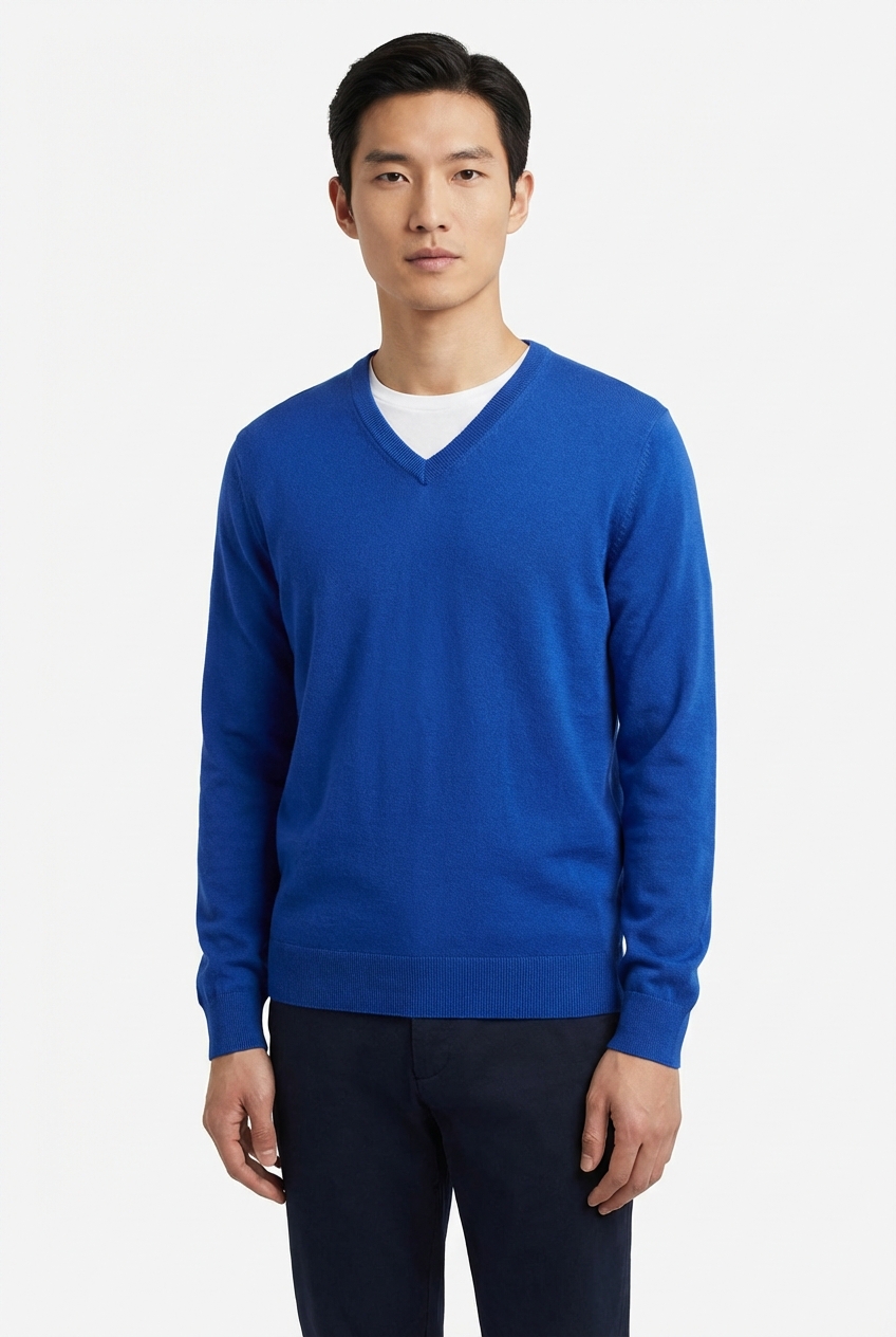 The Cobalt V-Neck Pima Cotton