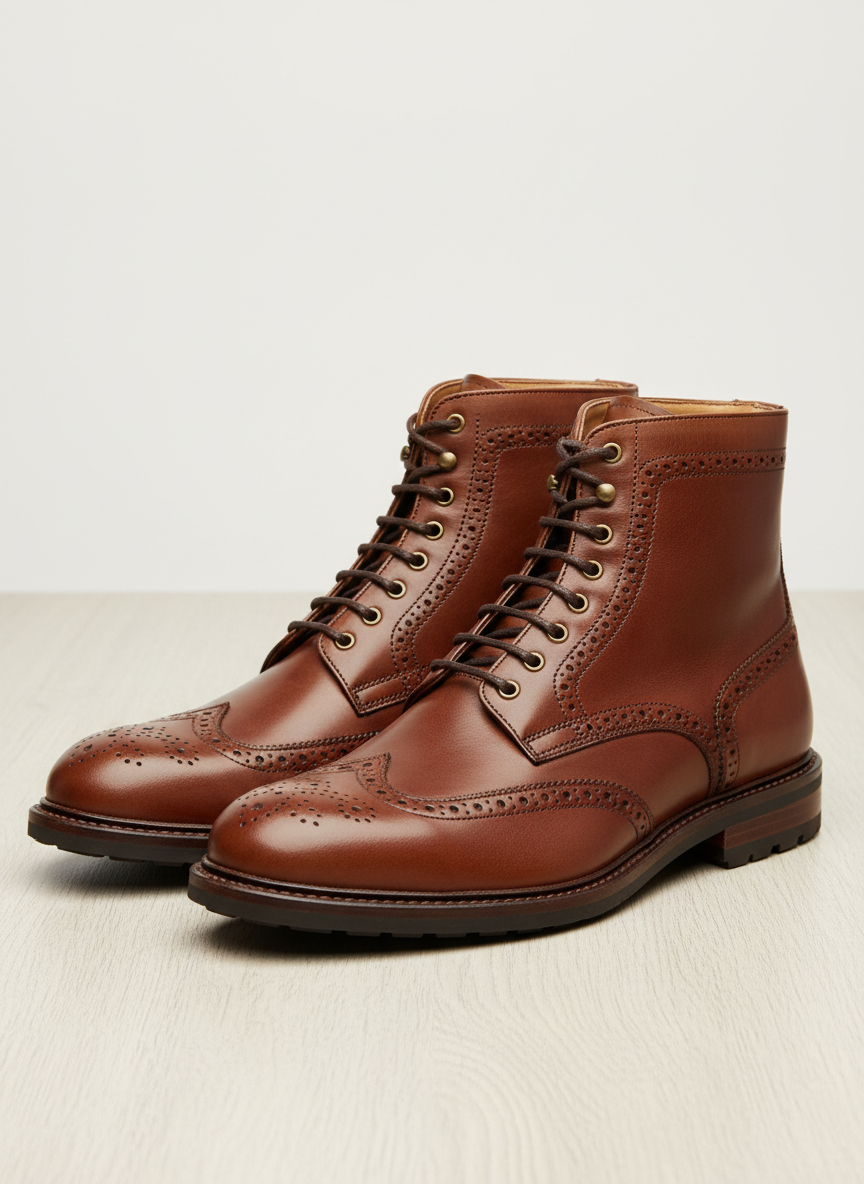 Lumina Brogue Lace-Up Boot