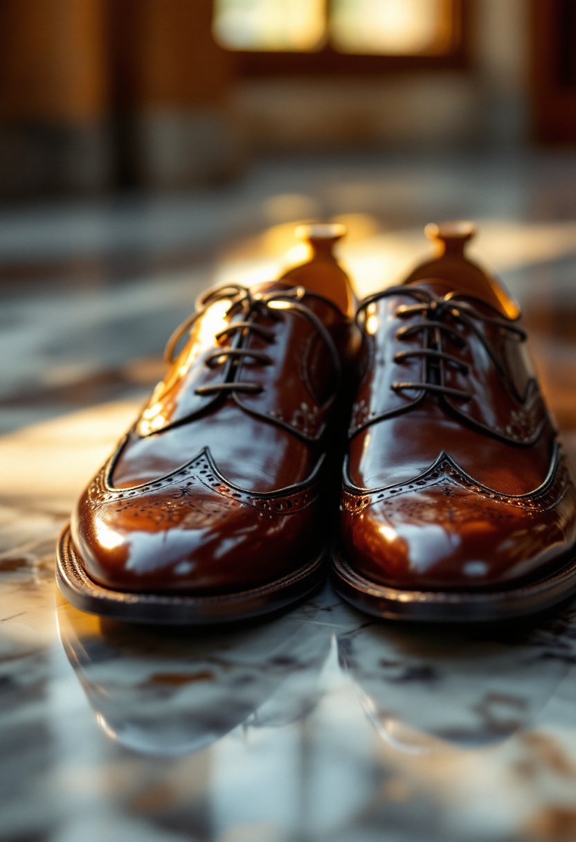 Chestnut Wingtip Oxford Brogues