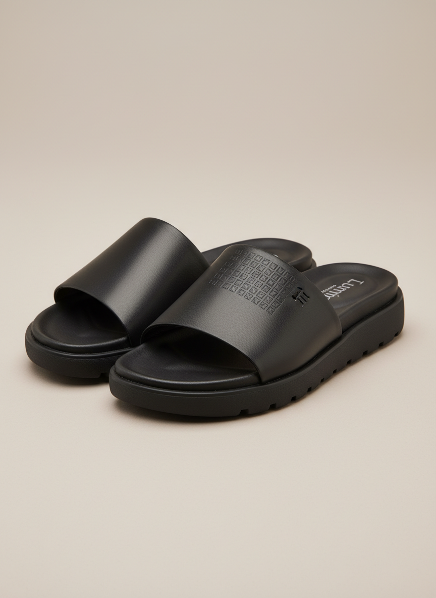 Lumina Leather Slide Sandal