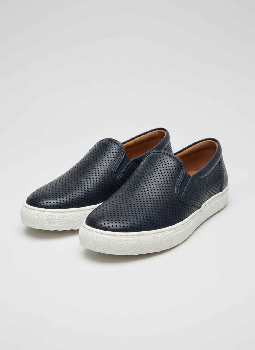 Vera Perforated Leather Slip-On