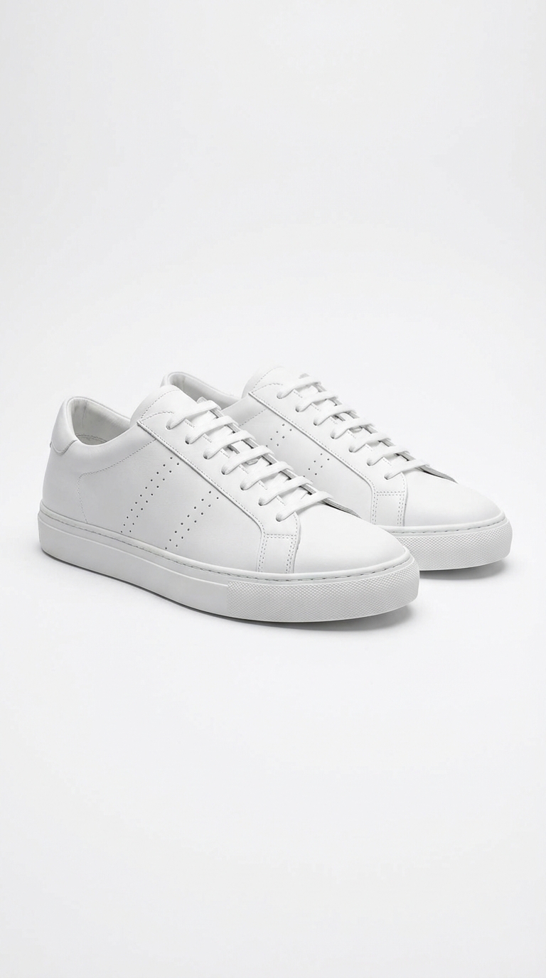 The Apex Minimalist Leather Trainer