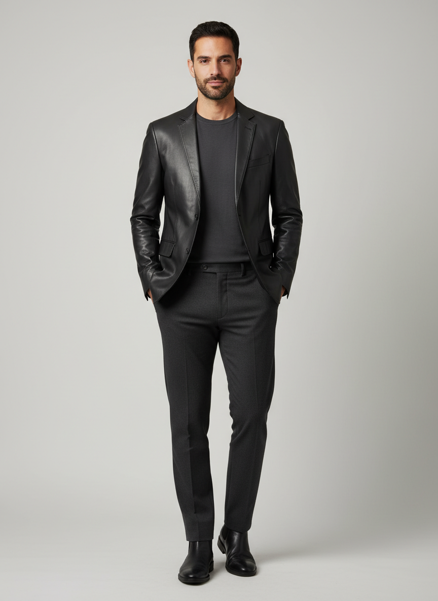 Rebel Leather Blazer