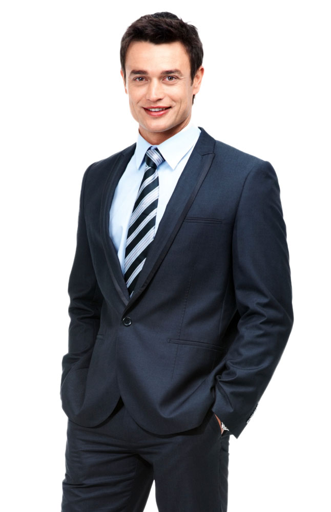 Albini Dark Gray Wool Suit