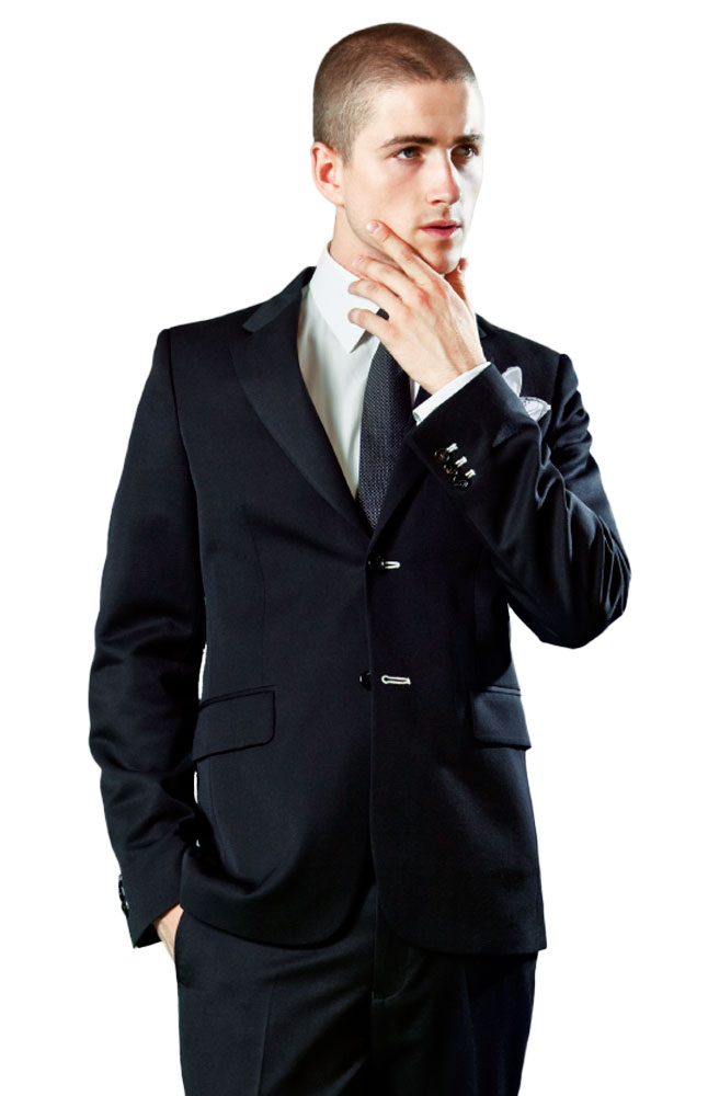 Albini Classic British Cut Black Suit