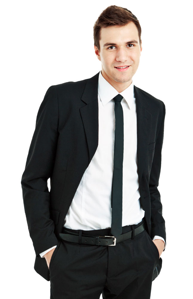 Hermitage Black Skinny Suit