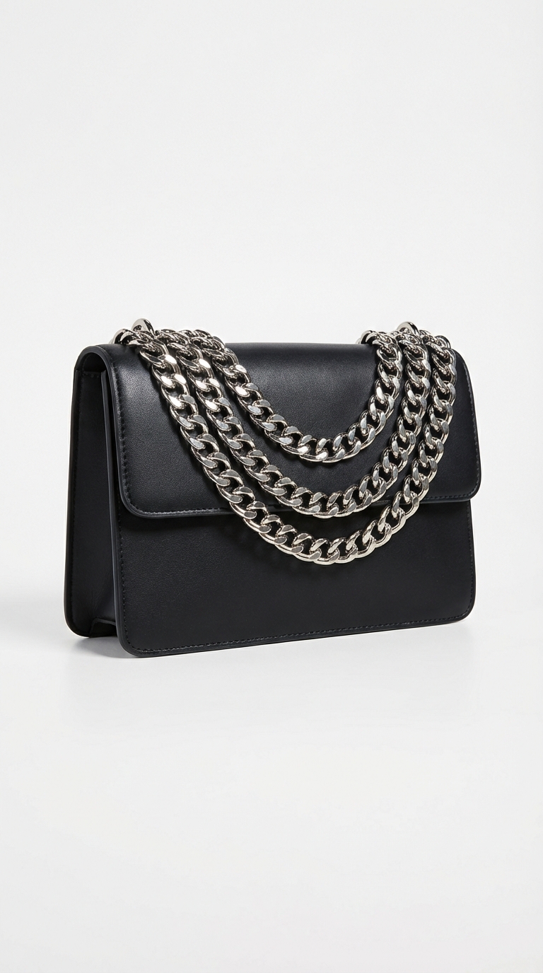 Triple Chain Flap Bag