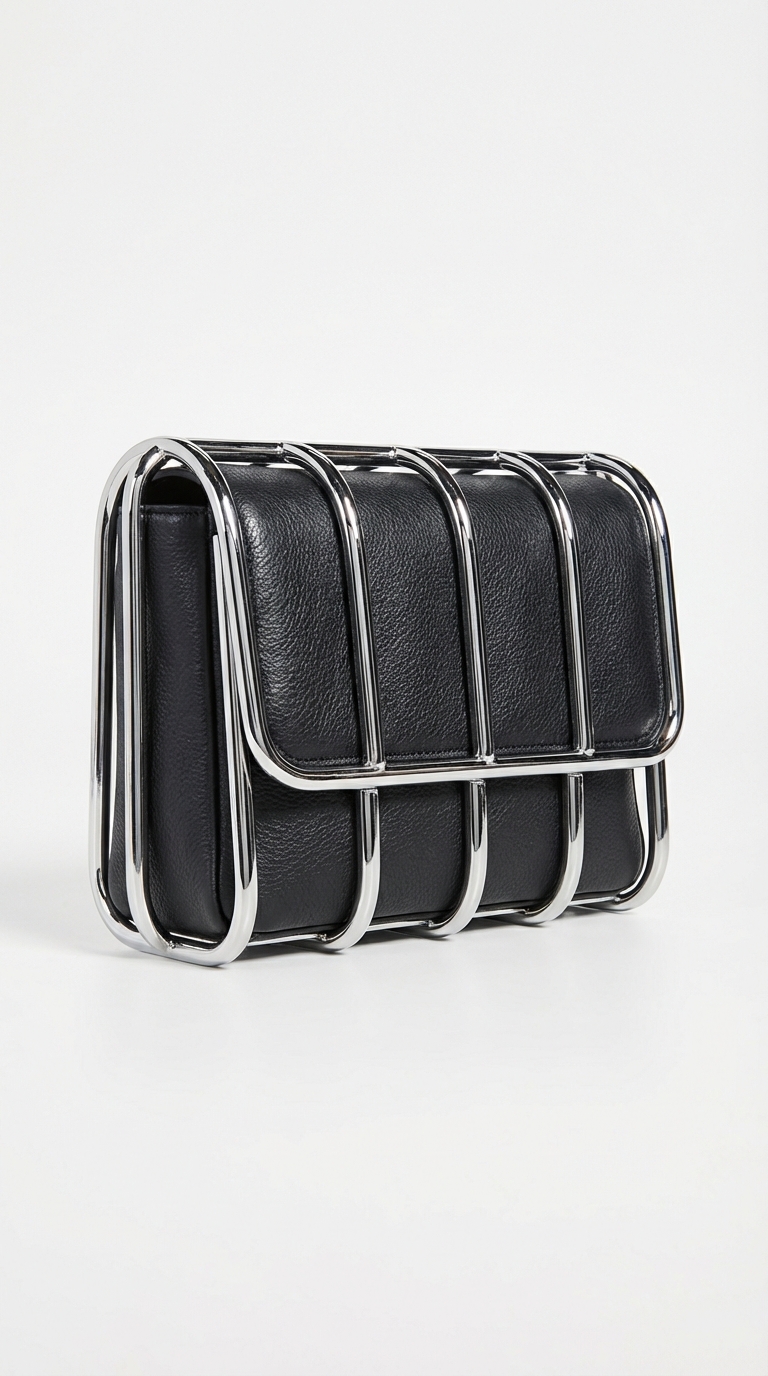 Chrome Cage Flap Shoulder Bag