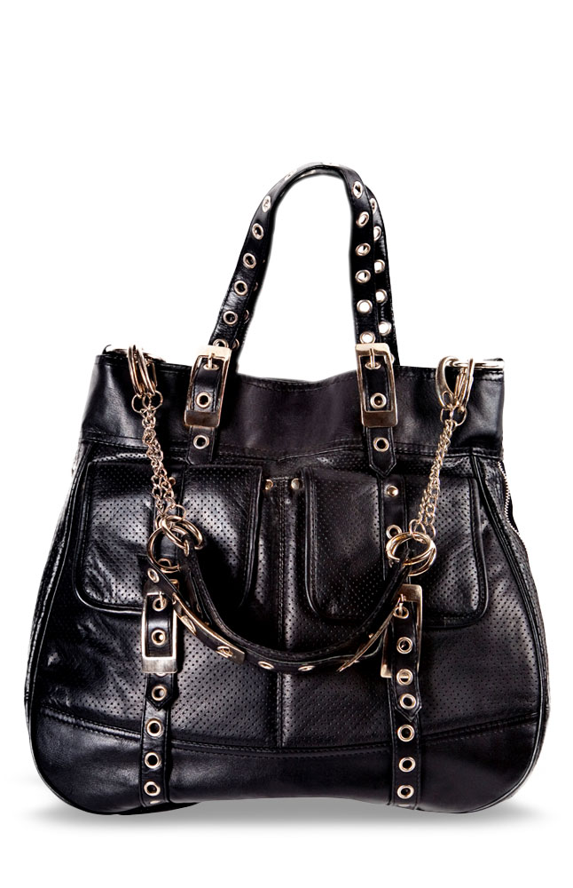 Albini Fashionable Black Leather Bag