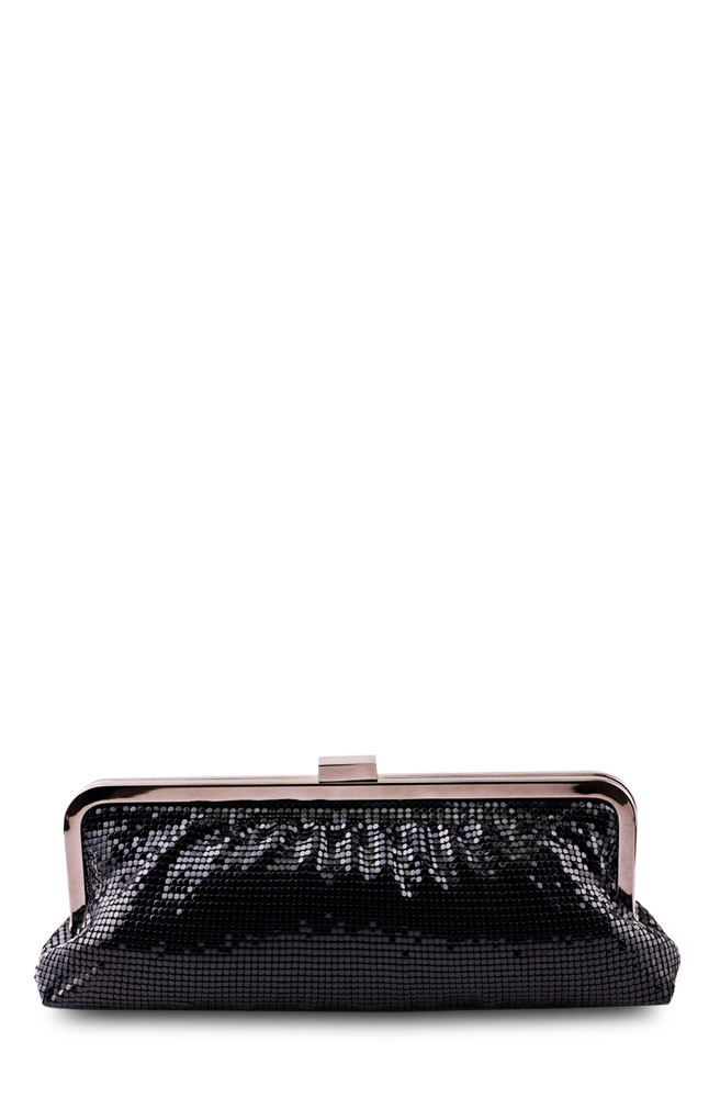 Albini Black Sequined Clutch Purse