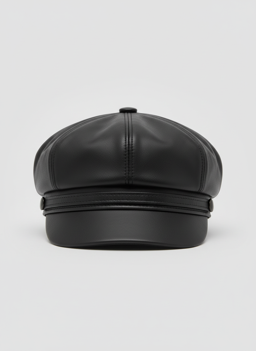Rebel Leather Baker Boy Hat