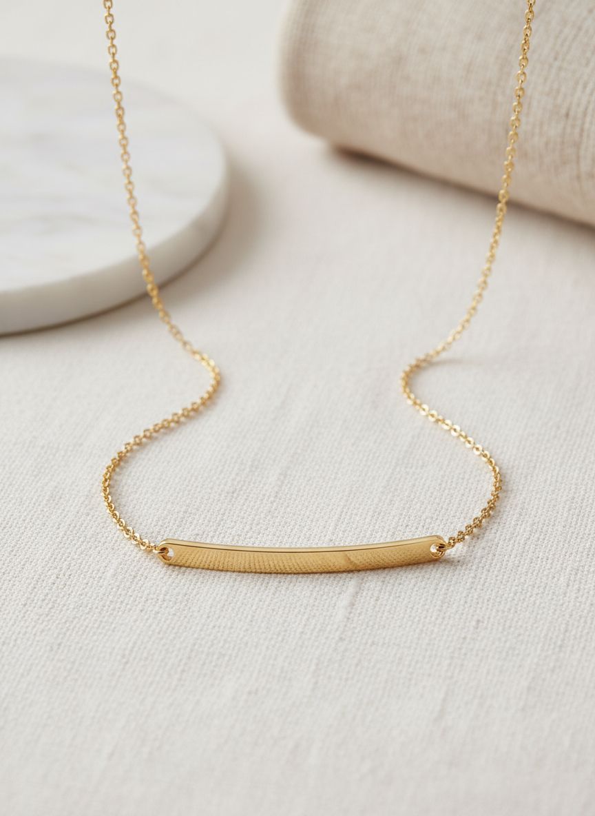 Solstice Engravable Bar Necklace