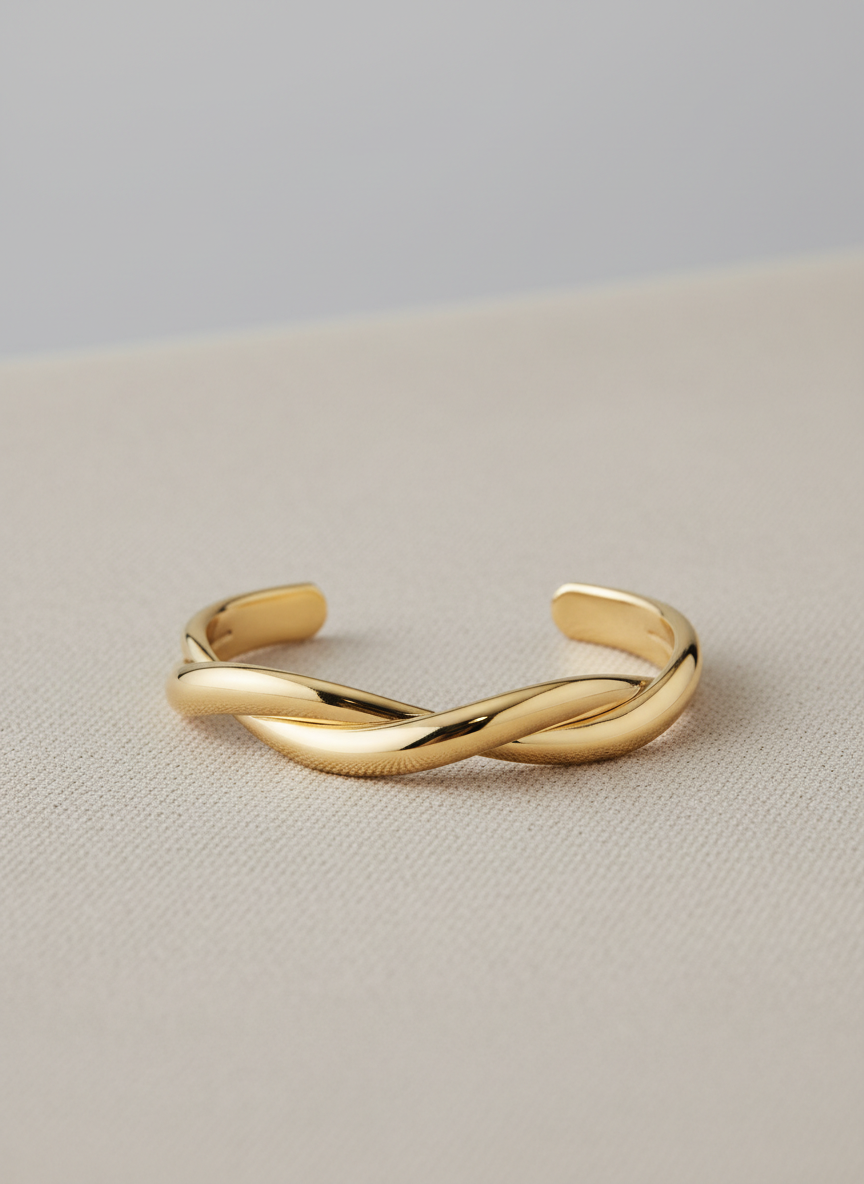 Vera Twisted Cuff Bangle
