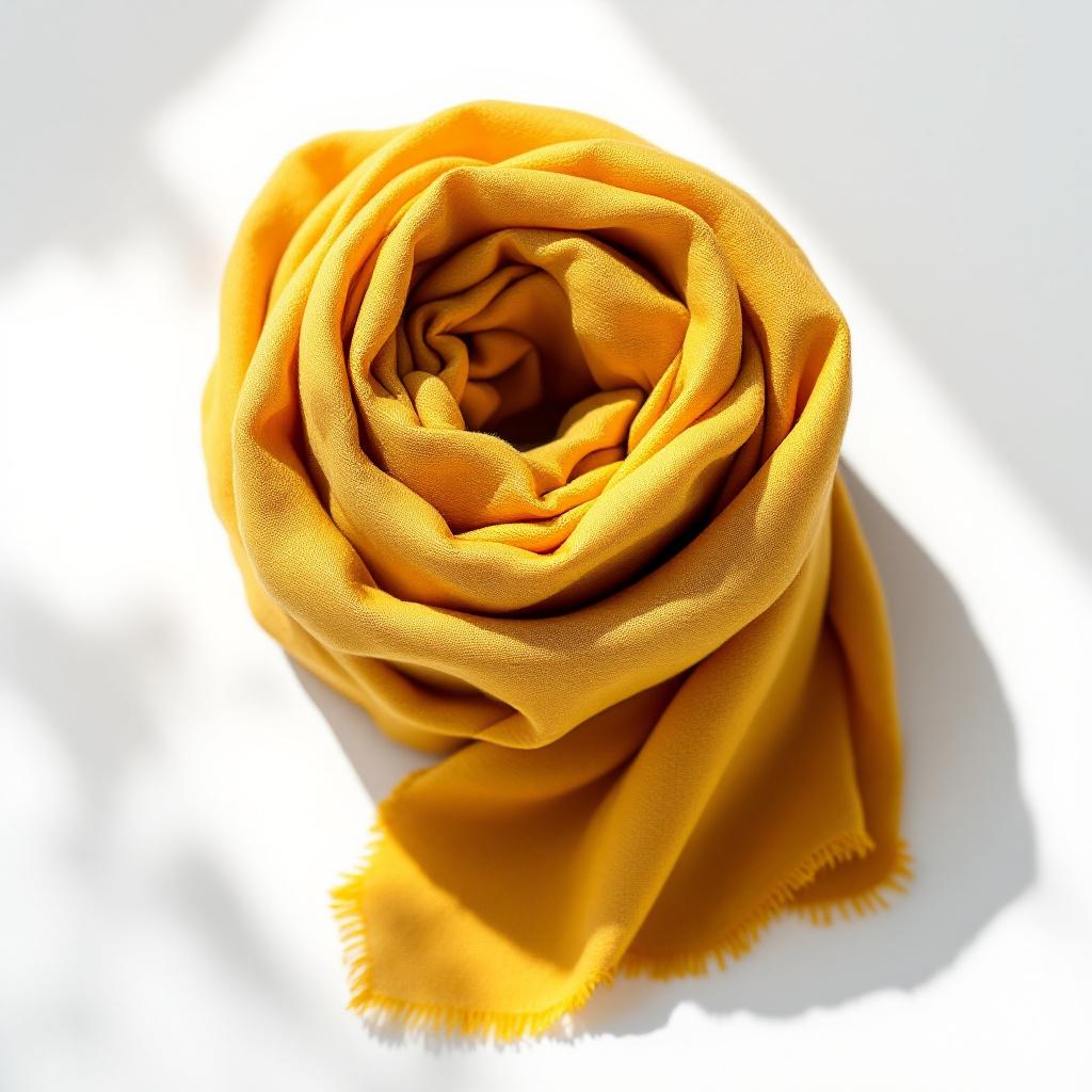 Sunshine Yellow Crêpe Scarf