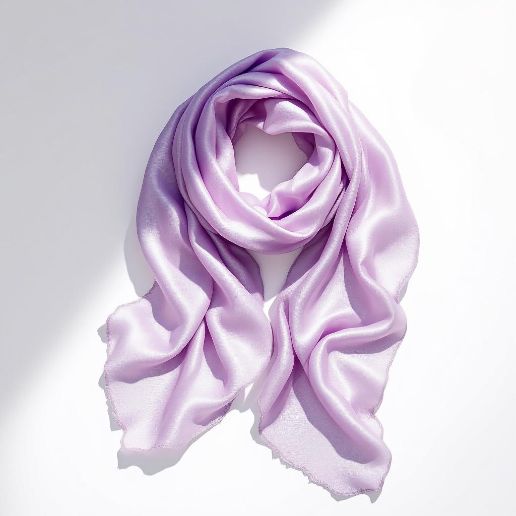 Soft Lavender Satin Scarf