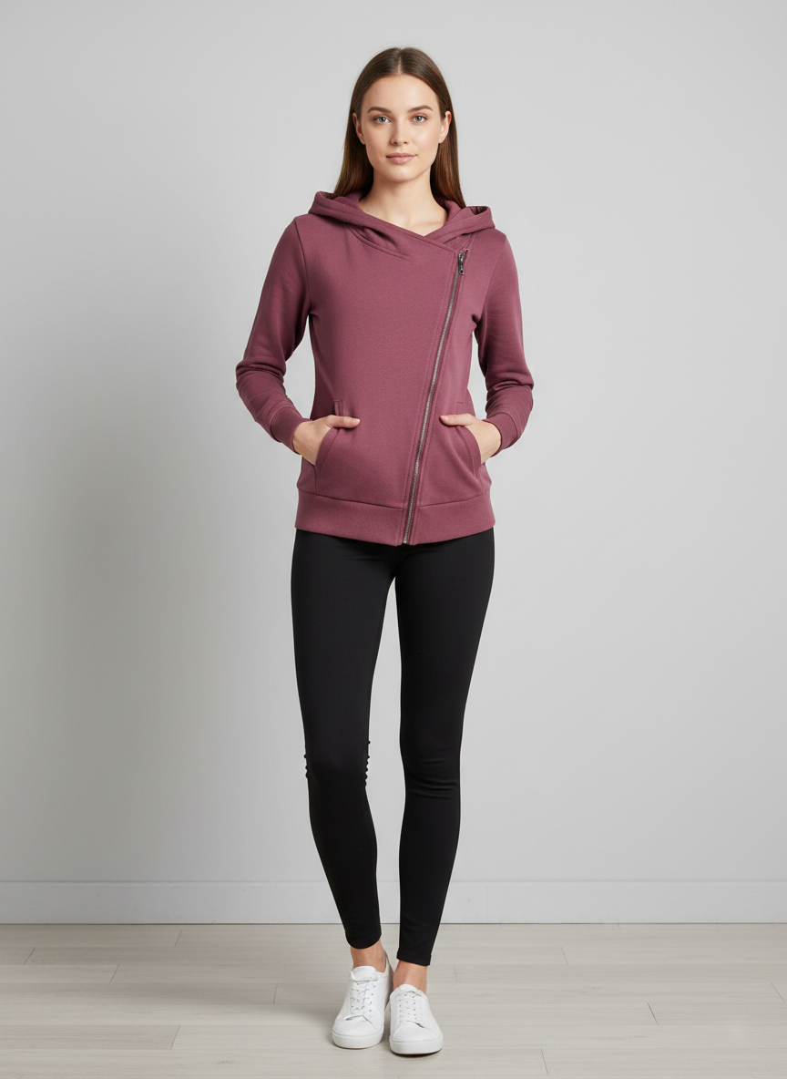 Aura Asymmetrical Zip Hoodie