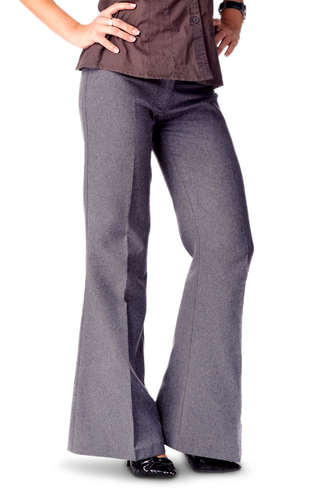 Gusso Gray Gabardine Trousers