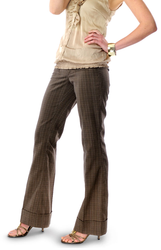 Borsati Brown Checked Trousers