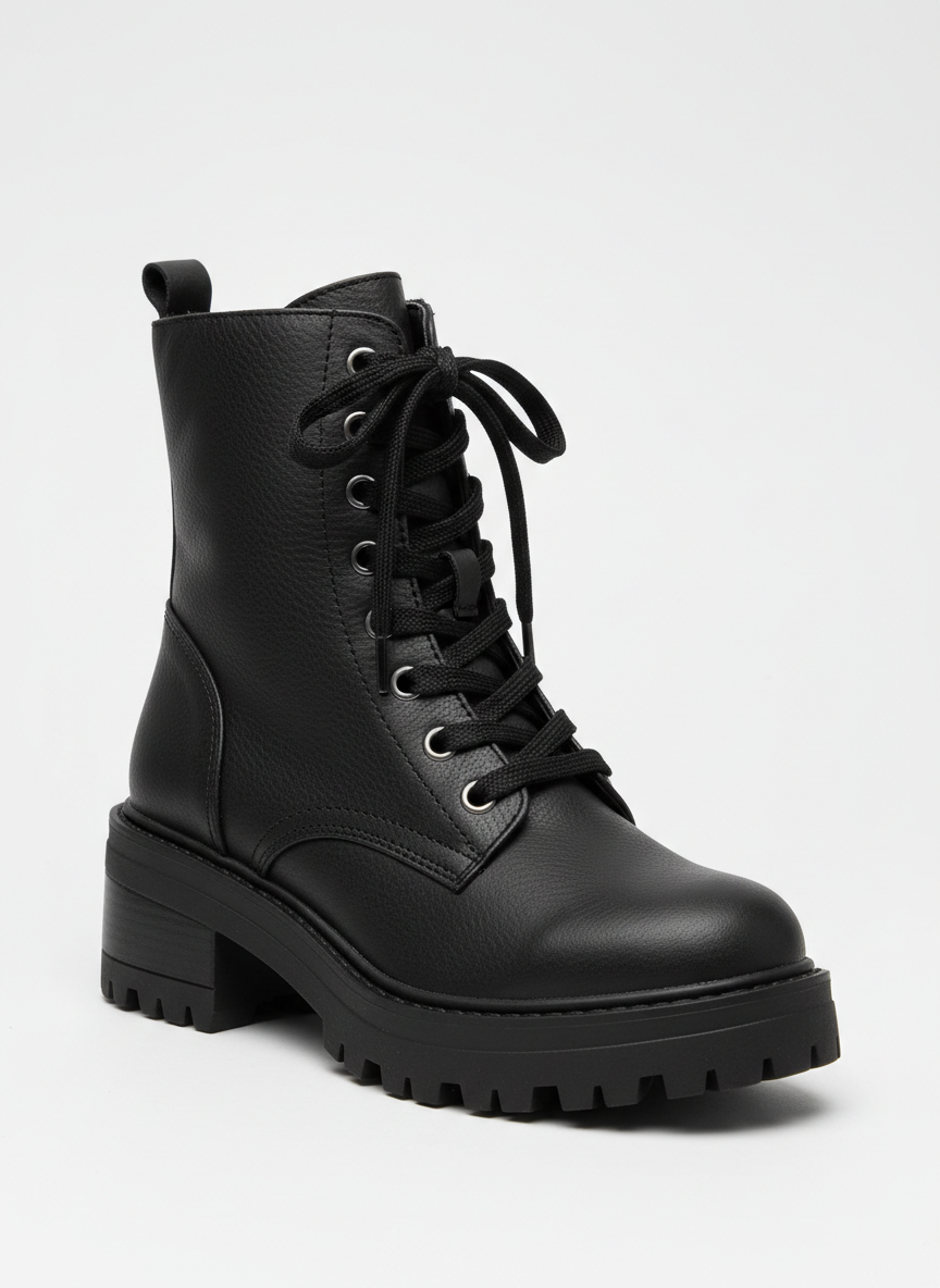 Rebel Chunky Combat Boot