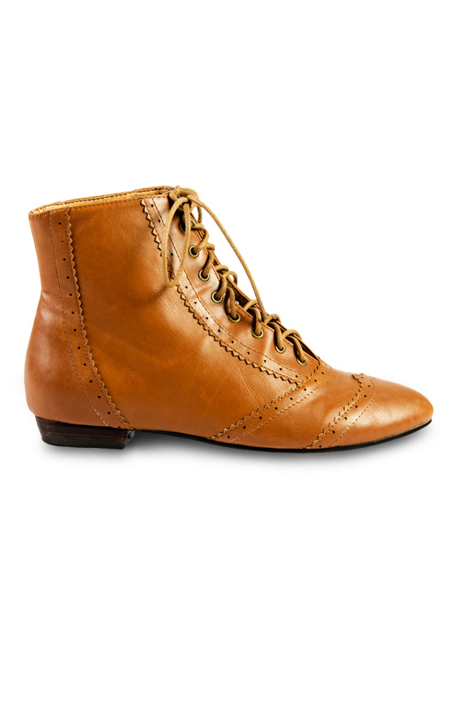 Synergy Brown Laced Ankle Boots