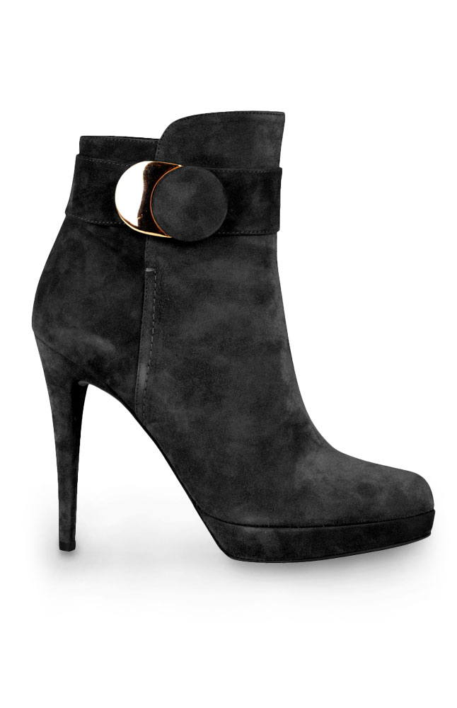 Emery Gray Stiletto Mid-Calf Boots