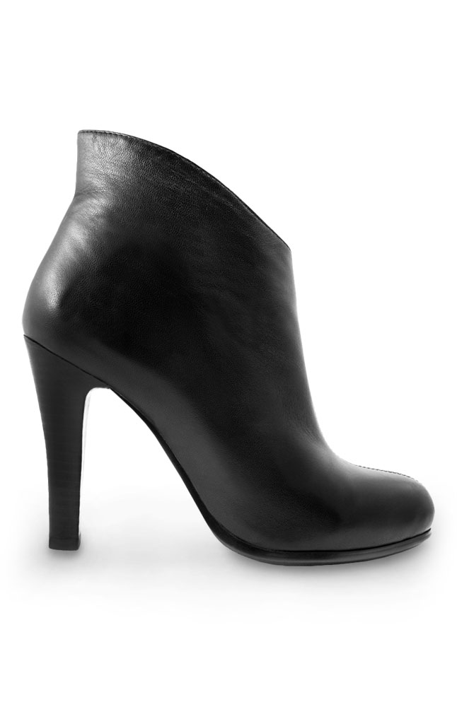 Mayflower Black Leather Stiletto Boots