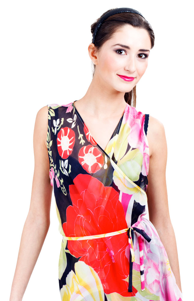 Luigi Valenti Floral Georgette Top
